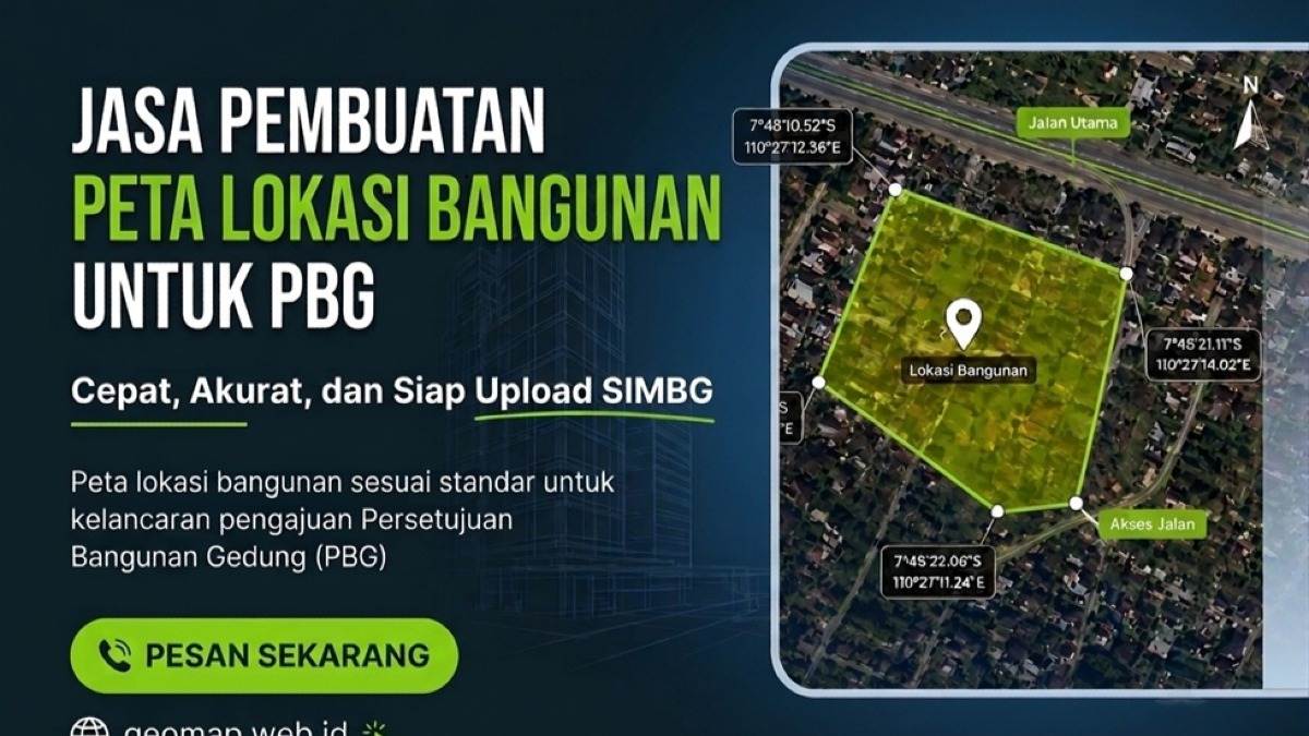 Jasa Pembuatan Peta Lokasi Bangunan untuk PBG (Persetujuan Bangunan Gedung)